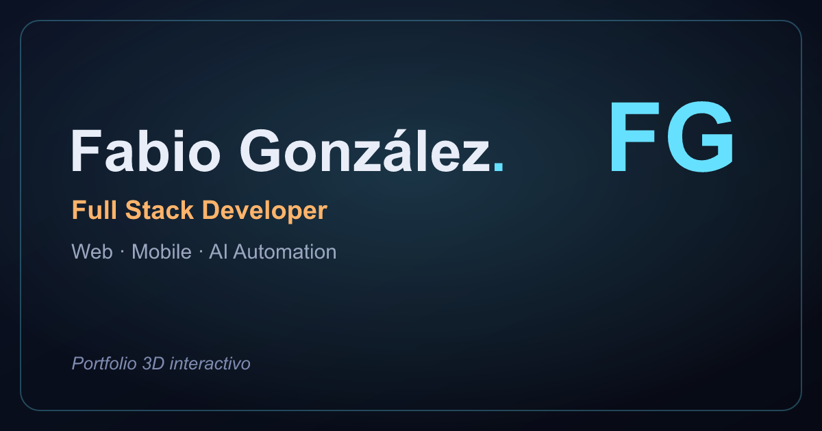 Fabio González — Full Stack Developer